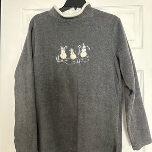 Croft and Barrow Mock Neck Winter Fleece Sweatshirt